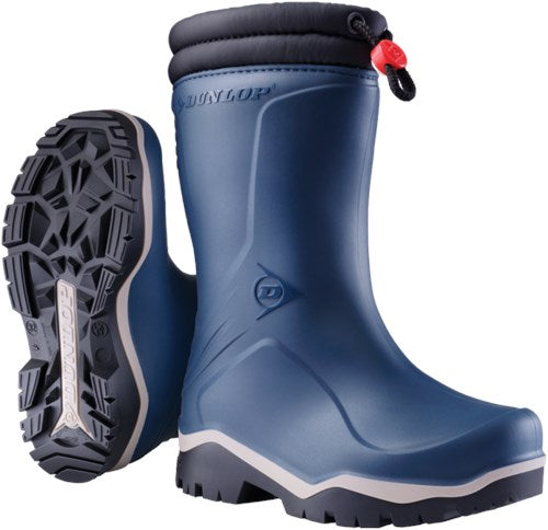 Dunlop k354061 blizzard kinderlaars gevoerd pvc blauw grijs zwart - maat 24 - 00.032.004.24