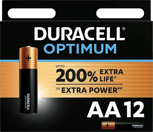Duracell optimum 200% batterij aa blister(12) - 3014004