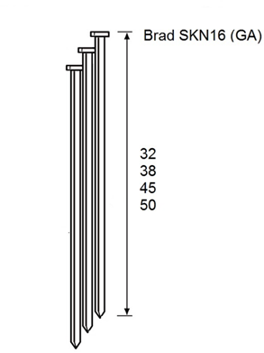Dutack brad skn16 cnk 50mm 20° doos - 2000 stuks - 5138053