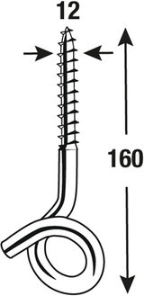 Connex schommelhaak 12x160 2st vz - dy270542