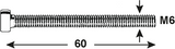 Connex bzk bout lage kcil m6x60 2st rvs-a4 - dy4880660