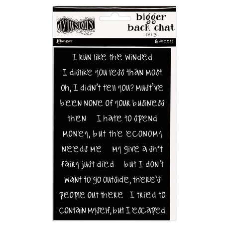 Ranger ink ranger • dylusions bigger back chat black set 3