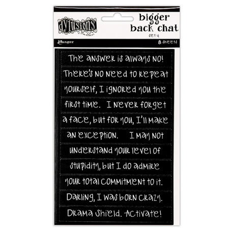 Ranger ink ranger • dylusions bigger back chat 4 black
