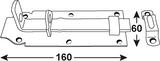 Connex platte schuif 60x160 met gat bvz - dyb2204031