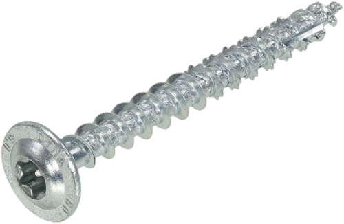 Dynaplus houtbouwschroef verzinkt tellerkop voldraad +snijpunt torx tx30 6.0x50 | 100 stuks - 0286.01.49901