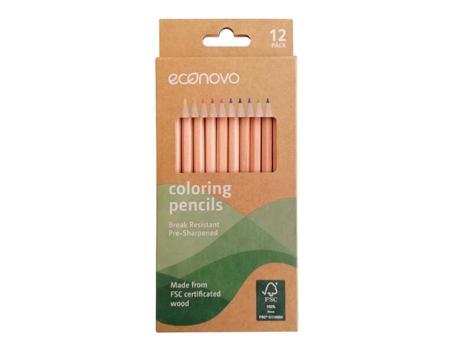 Econovo potloden - fsc - gekleurd - 12 stuks