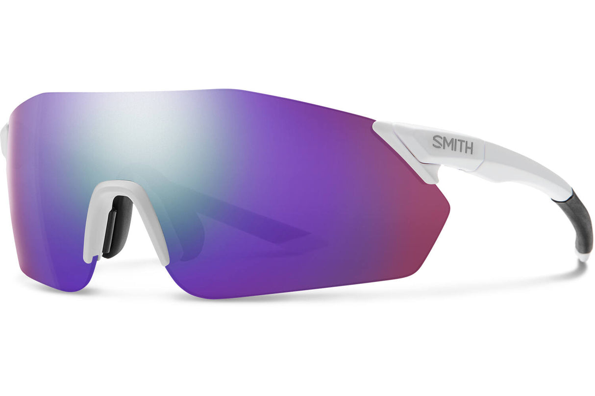 Smith rverb Brëller Matte wäiss Chromapop Violett Spigel