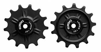 Elvedes set derailleurwieltjes 2x13T 12V afgedicht zwart