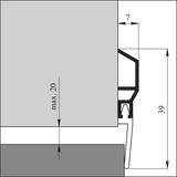Ellen dorpelprofiel ads | aluminium | 100cm - 030100250