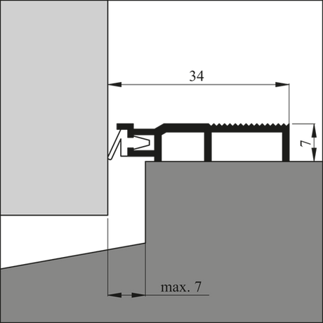 Ellen dorpelprofiel arp 5 (r5) | 100cm | aluminium - 020700050