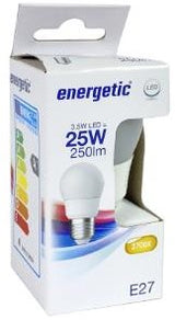 Enzo energetic led kogel e27 2,9-25w 2700k mat - 2710262