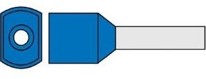 Enzo adereindhuls geisoleerd twin 2,5x10 blauw 4422050