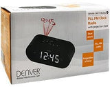 Enzo denver wekkerradio met projectie led zwart - 8140220