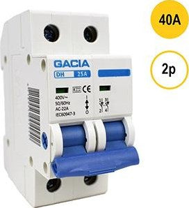 Enzo gacia hoofdschakelaar 40a. 2p gacia - 4517760