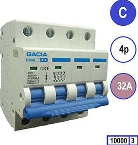 Enzo gacia installatieautomaat 32a. c kar 4p gacia - 4517827