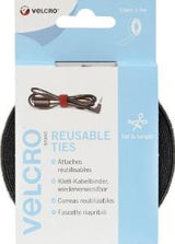 Enzo klittenband zwart rol 5 meter lang 10mm breed 4100250