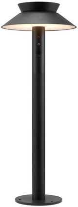 Enzo led solar paallamp | justina 5w 3000k zwart ip44 60cm - 4802826