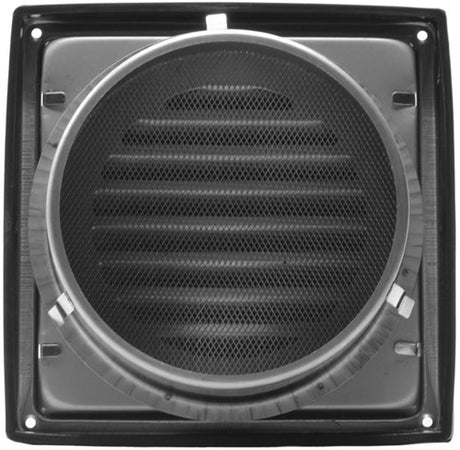 Enzo nedco rvs buitenrooster vierkant 125 mm nedco - 1400470