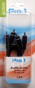 Enzo pro-1 audio 2 tulp male -> 2 tulp male 1,5 meter 9206000