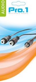 Enzo pro-1 audio 3,5 jack stereo ->2 tulp female 20cm 9201500
