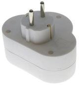 Enzo randaarde stekkeradapter dubbel schakelaar 6140885