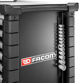 Facom ogv® doppen set | 1 2” 6-kant | 12-delig op rail - s.40egrppb