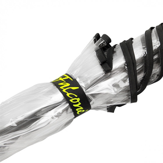 Falcone Paraplu 120 cm polyester transparant zwart