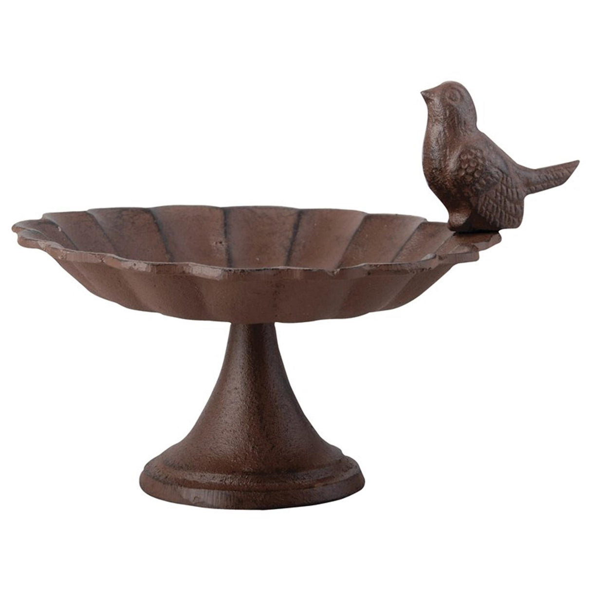 Esschert design vogelbad drinkschaal op voet 19x16x14cm gietijzer