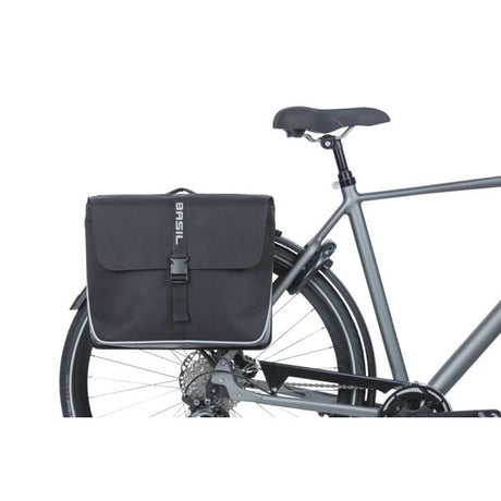Basil dubble fietstas forte mik 35 liter 15 x 38 x 30 cm - zwart