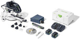 Festool ksc 60 eb 5.0 i-plus | kapex accu afkortzaag 2x18v 216mm in systainer (2x 5.0ah accu + lader) - 577954