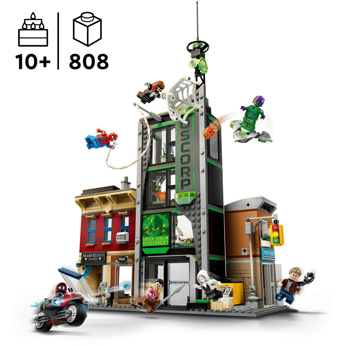 Lego super heroes marvel 76324 spider-man vs. oscorp