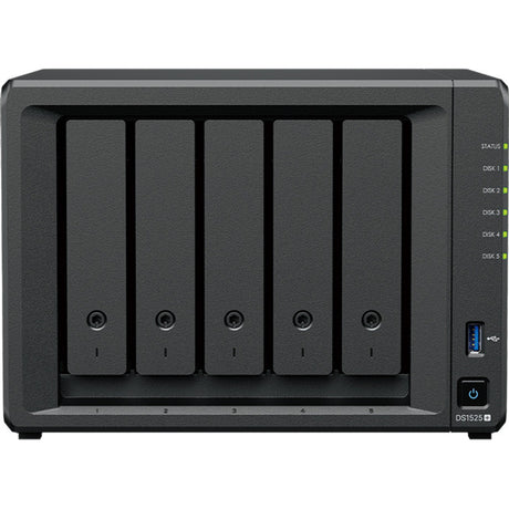 Synology diskstation ds1525+ nas (zwart, 2x lan, usb)
