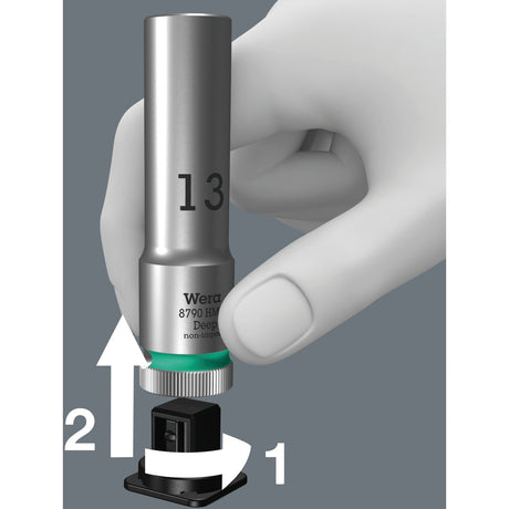 Wera belt a deep 1 doppenset, 1 4 dopsleutel (zwart, 9-delig)