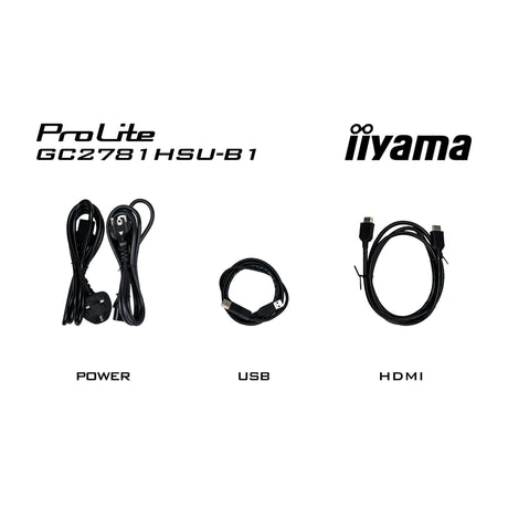 Iiyama g-master black hawk g2471hs-b1 27 curved gaming monitor (zwart, hdmi, displayport, usb, audio, amd free-sync, 144 hz)