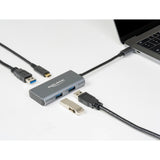 Delock external usb 3.2 gen 2 usb type-c hub usb-hub (grijs)