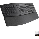 Logitech k860 ergo keyboard (zwart, 100%, bluetooth, us international iso)