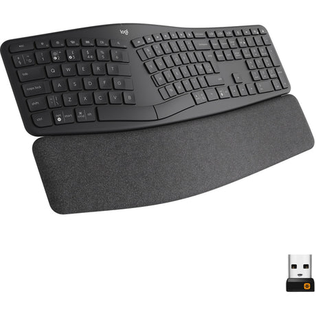 Logitech k860 ergo keyboard (zwart, 100%, bluetooth, us international iso)
