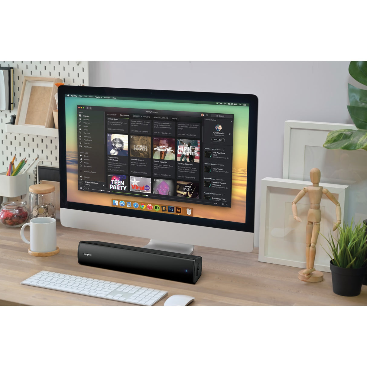 Creative stage air v2 soundbar (zwart, bluetooth)