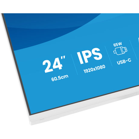 Iiyama prolite xb2497hsn-w1 23.8 monitor (wit, hdmi, displayport, usb-c, audio, lan, 100 hz)