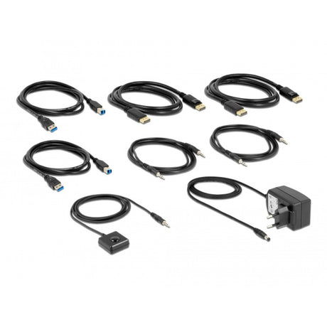 Delock displayport 1.4 8k kvm-switch (grijs zwart)
