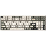 Iqunix f97 hitchhiker wireless mechanical keyboard (grijs, us lay-out (qwerty), cherry mx red, 96%, rgb leds, hot-swappable, pbt, 2.4ghz | bluetooth 5.1 | usb-c)