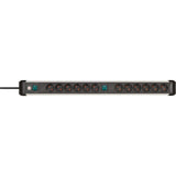 Brennenstuhl premium-alu-line stekkerdoos 12-voudig stekkerdoos (zwart zilver)