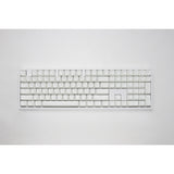 Ducky zero 6108 pure white rgb mechanisch gaming toetsenbord (wit, us lay-out (qwerty), cherry mx2a blue, 100%, rgb leds, double-shot pbt, hot swap, 2.4ghz | bluetooth | usb-c)