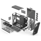 Fractal design torrent gray tg light tint midi tower behuizing (grijs | 2x usb-a | 1x usb-c | tempered glass)