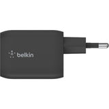 Belkin boostcharge pro 2-poorts usb-c gan-wandlader met pps (65 w) (zwart)
