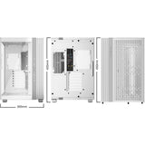 Be quiet! light base 600 dx midi tower behuizing (wit | 2x usb-a | 1x usb-c | rgb | tempered glass)