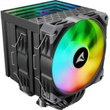 Sharkoon a60 rgb cpu-koeler (zwart, 4-pins pwm fan-connector)