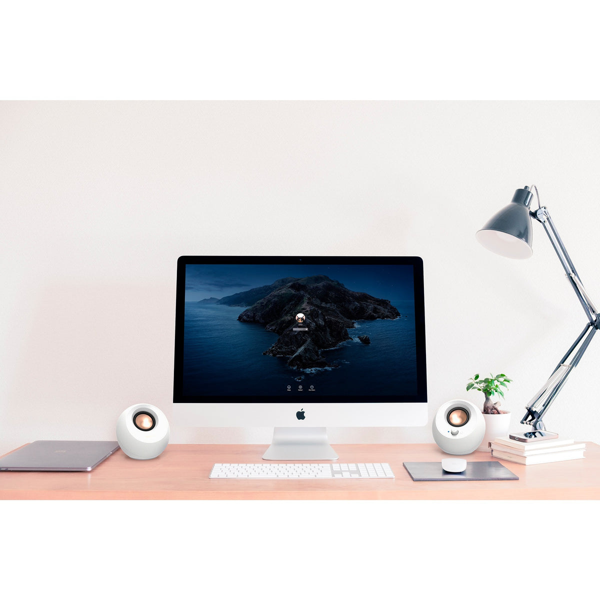 Creative pebble v3 pc-luidspreker (wit, bluetooth, usb-c, aux)