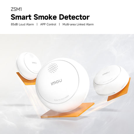 Imou slimme rookmelder - zsm1 bundel (wit, 3 stuks + zg2s smart gateway, zigbee)
