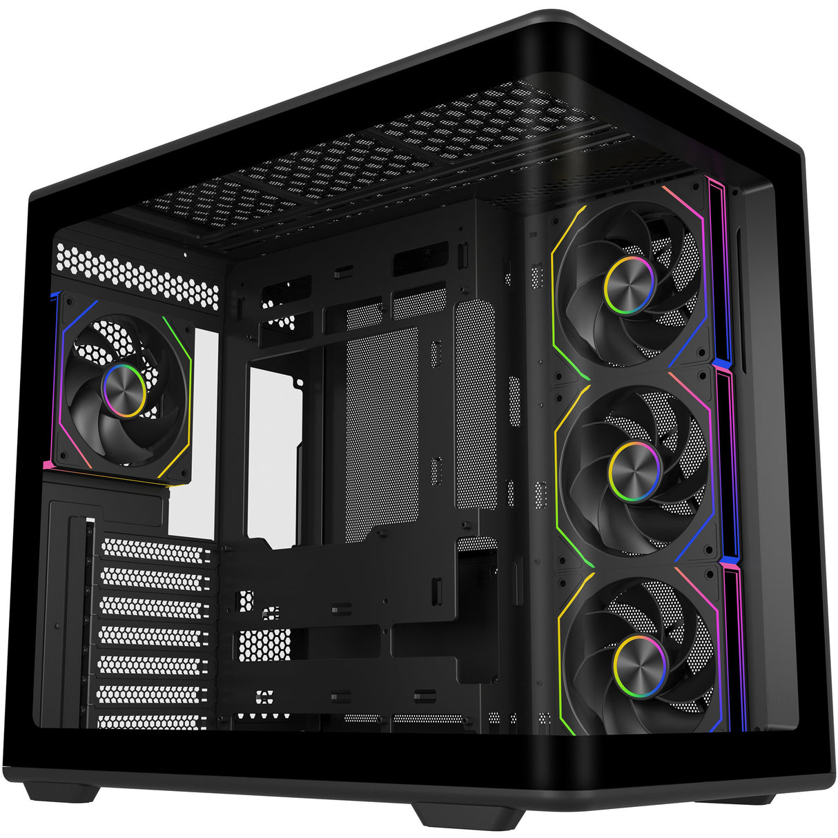 Cooler master elite 600 argb midi tower behuizing (zwart | 2x usb-a | 1x usb-c | rgb | tempered glass)